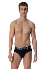 Schiesser Underwear Rio Slip Organic Cotton Web Elastic Waistband 95/5 black Men's - 5 pieces