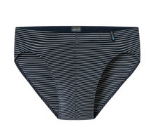 Schiesser Underwear Slip Long Life Soft Supermini Striped Night Blue Men's - 1 Piece