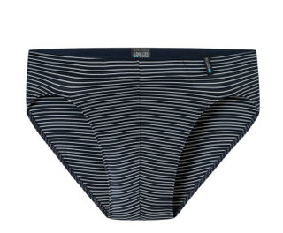Schiesser Underwear Slip Long Life Soft Supermini Striped Night Blue Men's - 1 Piece