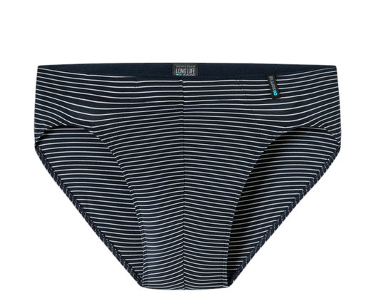 Schiesser Unterwäsche Slip Long Life Soft Supermini gestreift nachtblau Herren - 1 Stück