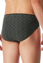 Schiesser Supermini Long Life Soft Slip 181116 (Briefs) patterned dark green men's - 1 piece