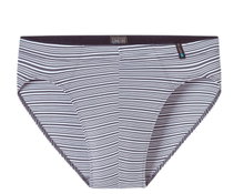 Schiesser Underwear Slip Long Life Soft Supermini Modal Stripes Graphite Grey Men's - 1 Piece