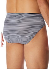 Schiesser Underwear Slip Long Life Soft Supermini Modal Stripes Graphite Grey Men's - 1 Piece