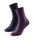 Schiesser Day Sock Crew 95/5 Organic Cotton (comfortable feel) black/purple Women - 2 Pairs
