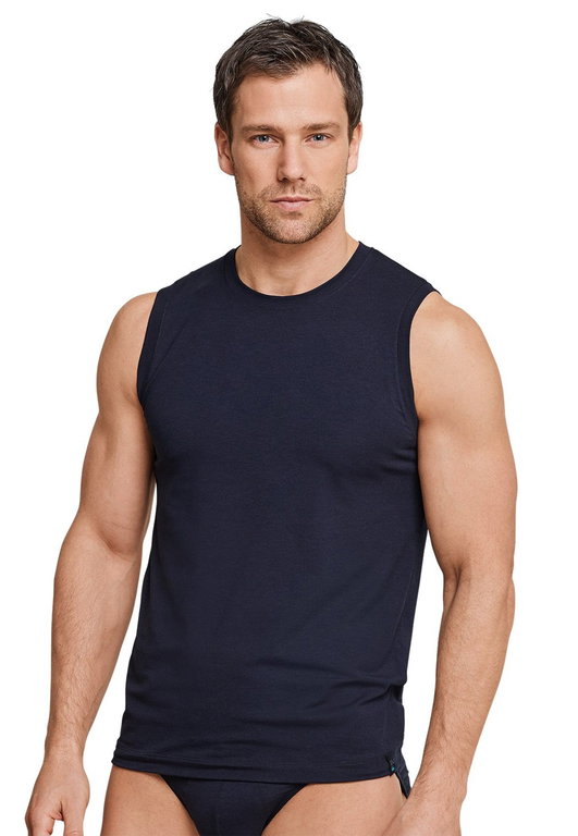 Schiesser Tank-Top Long Life Soft (perfekte Passform) Unterwäsche blauschwarz Herren