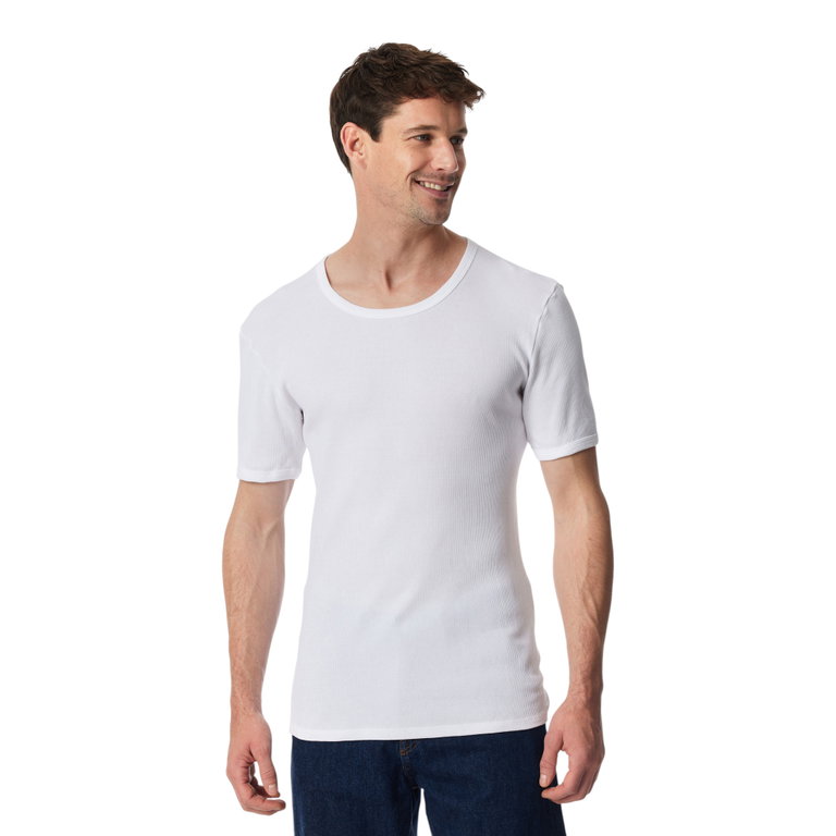 Schiesser Freizeit-Tshirt Revival Friedrich Kurzarm weiss Herren