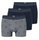 Schiesser Unterwäsche Boxershorts 95/5 Webgummibund dunkelblau/grau Herren - 3 Stück