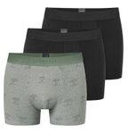Schiesser Unterwäsche Boxershorts 95/5 Webgummibund Herren-Shorts schwarz/grau Herren - 3 Stück