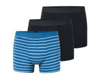 Schiesser Unterwäsche Boxershorts 95/5 Webgummibund 910 dunkelblau/blauweiss gestreift Herren - 3 Stück
