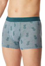 Schiesser Underwear Boxer Shorts 95/5 Organic Cotton Woven Elastic Waistband Black/Green Patterned Men's - 5 Pieces