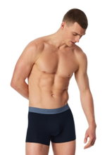 Schiesser Underwear Boxer Shorts 95/5 Organic Cotton Woven Elastic Waistband Dark Blue Men's - 5 Pieces