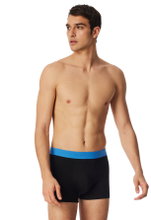 Schiesser Underwear Boxer Shorts 95/5 Organic Cotton Woven Elastic Waistband Multicoloured Black Men's - 3 Pieces