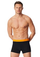 Schiesser Underwear Boxer Shorts 95/5 Organic Cotton Woven Elastic Waistband Black Men's - 5 Pieces