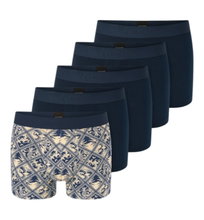 Schiesser Underwear Boxer Shorts 95/5 Organic Cotton Woven Elastic Waistband Multicoloured Assorted Men's - 5 Pieces