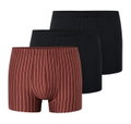 Schiesser Unterwäsche Boxershorts 95/5 Organic Cotton mehrfarbig schwarz/rotbraun/gestreift 924 Herren - 3 Stück