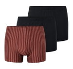 Schiesser Unterwäsche Boxershorts 95/5 Organic Cotton mehrfarbig schwarz/rotbraun/gestreift 924 Herren - 3 Stück