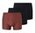 Schiesser Unterwäsche Boxershorts 95/5 Organic Cotton mehrfarbig schwarz/rotbraun/gestreift 924 Herren - 3 Stück