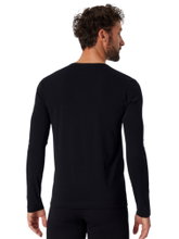 Schiesser Unterwäsche Langarmshirt Organic Cotton Rundhals 95/5 - schwarz Herren