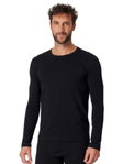 Schiesser Unterwäsche Langarmshirt Organic Cotton Rundhals 95/5 - schwarz Herren