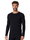 Schiesser Unterwäsche Langarmshirt Organic Cotton Rundhals 95/5 - schwarz Herren