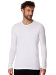 Schiesser Unterwäsche Langarmshirt Organic Cotton Rundhals 95/5 - weiss Herren