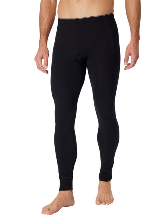Schiesser Underwear Base Layer Trousers Organic Cotton Elastic 95/5 - black Men's