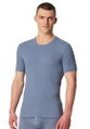Schiesser Unterwäsche Shirt Revival Friedrich (Baumwolle) Kurzarm blaugrau Herren