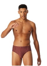 Schiesser Underwear Supermini Slip 95/5 Organic Cotton multi-coloured black/red-brown/striped 924 Men's - 3 pieces