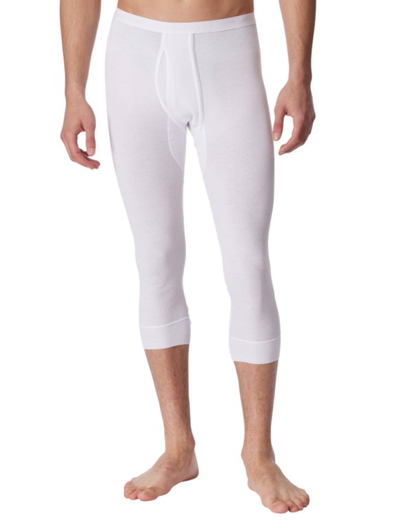 Schiesser Unterwäsche 3/4 Unterziehhose Original Doppelripp mit Eingriff - weiss Herren