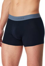 Schiesser Underwear Boxer Shorts 95/5 Organic Cotton Woven Elastic Waistband Multicoloured Dark Blue Men's - 3 Pieces