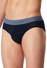 Schiesser Underwear Rio Slip Organic Cotton Web Elastic Band 95/5 Multicoloured Dark Blue Men's - 3 Pieces