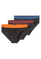 Schiesser Unterwäsche Slip Rio Organic Cotton Webgummibund 95/5 mehrfarbig schwarz 926 Herren - 3 Stück