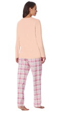 Schiesser Unterwäsche Schlafanzug Comfort Essentials lang - peach/pink Damen