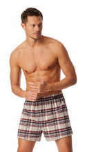 Schiesser Underwear Boxer Shorts Woven Fabric X-Mas Multicoloured Dark Blue/Brown Men's - 2 Pieces