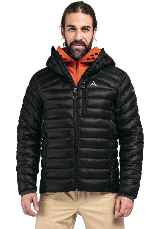 Schöffel Winter-Daunenjacke Down Silvretta (leicht, windabweisend, atmungsaktiv) schwarz Herren