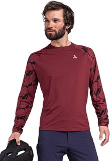 Schöffel Bicycle Long Sleeve Shirt Lakata Trail M (4-Way Stretch, Quick-Drying) red Men's