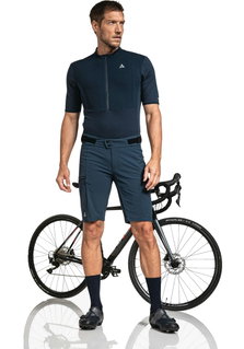 Schöffel Fahrradhose Montosoli (4-Wege Stretch, strapazierfähig) kurz navyblau Herren