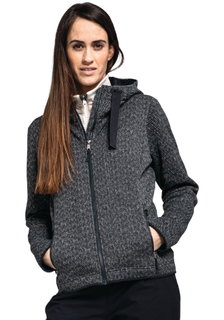 Schöffel Fleece Jacket Aurora Hoody (breathable, warm) navy blue ladies