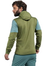 Schöffel Fleecejacke Hydalen Hoody (atmungsaktiv, schnell trocknend, 2-Wege-Stretch) olivegrün/blau Herren