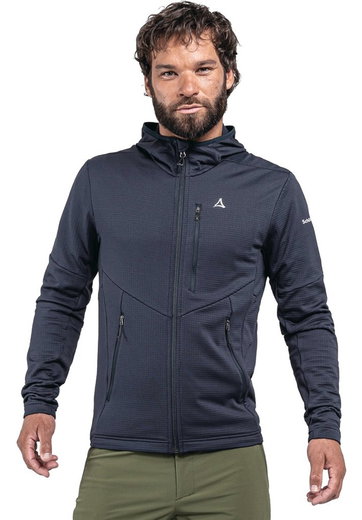 Schöffel Fleecejacke Hydalen Hoody (atmungsaktiv, schnell trocknend, 2-Wege-Stretch) navyblau Herren