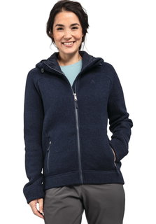 Schöffel Fleece Jacket Lakefield Hoody (breathable, quick-drying, warm) navy blue ladies