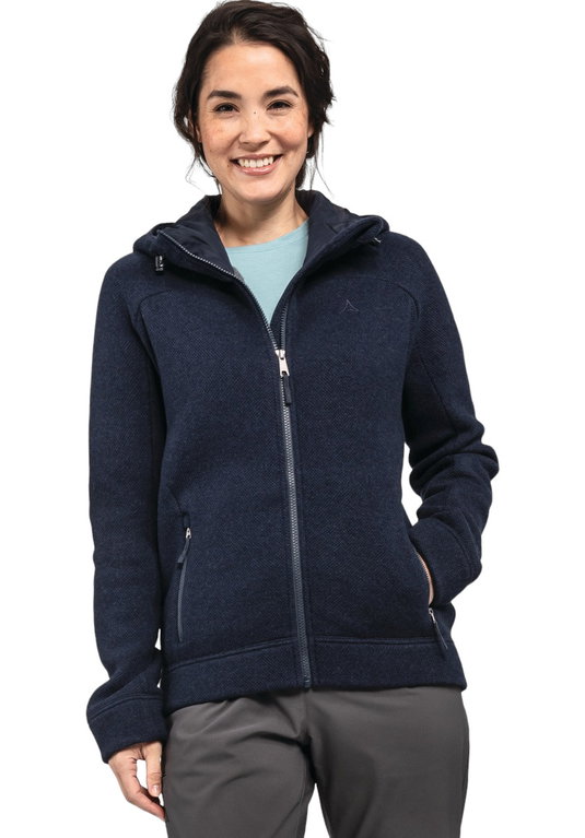 Schöffel Fleecejacke Lakefield Hoody (atmungsaktiv, schnell trocknend, warm) navyblau Damen