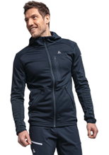 Schöffel Fleece Jacket Lodron Hoody (4-Way Stretch, quick-drying, warm) navy blue Men's