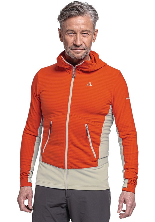 Schöffel Fleecejacke Monte Sart Hoody (maximale Bewegungsfreiheit) orange Herren