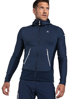 Schöffel Fleece Jacket Monte Sart Hoody (maximum freedom of movement) navy blue men's