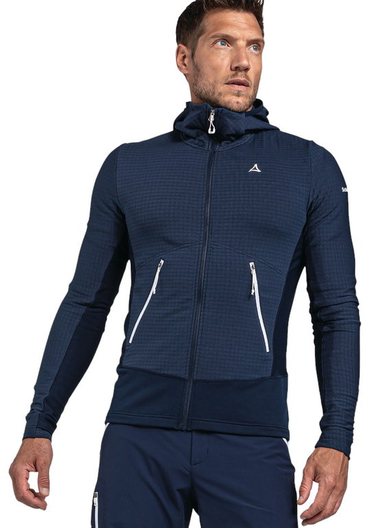 Schöffel Fleecejacke Monte Sart Hoody (maximale Bewegungsfreiheit) navyblau Herren