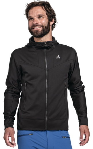 Schöffel Fleecejacke Mountain Hoody Style Blaueis MNS (mit Kapuze, warm, schnelltrocknend) schwarz Herren