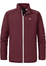 Schöffel Fleecejacke Nebelhorn Ski (Stehkragen, warm) weinrot Kinder