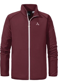 Schöffel Fleece Jacket Nebelhorn Ski (stand-up collar, warm) burgundy children