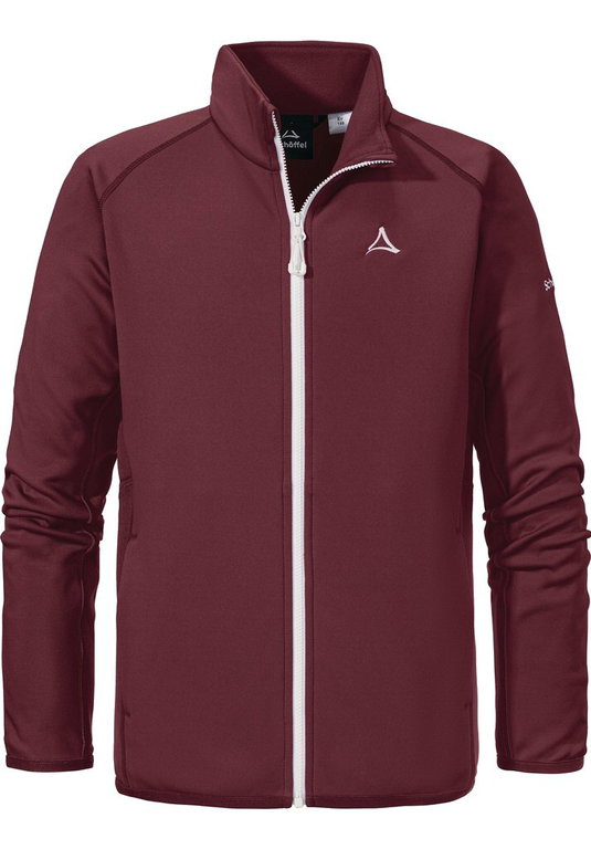 Schöffel Fleecejacke Nebelhorn Ski (Stehkragen, warm) weinrot Kinder